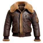 Men Aviator Fur Shearling Leather Jacket