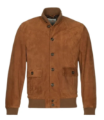 Men’s Premium Bomber Suede Jacket 45