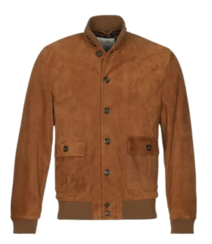 Men’s Premium Bomber Suede Jacket 45