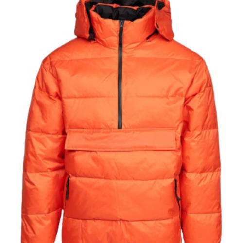 Orange Hooded Puffer Jacket 45